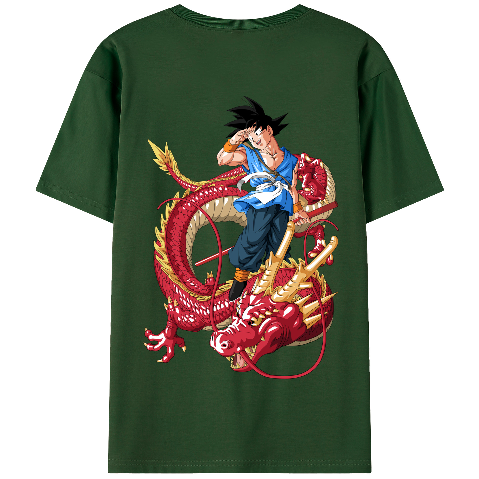 （画像用） ドラゴンボール 孫悟空（そん ごくう）Son Goku カカロット DRAGON BALL Kakarotto 綿100％半袖Tシャツ（背面プリント）